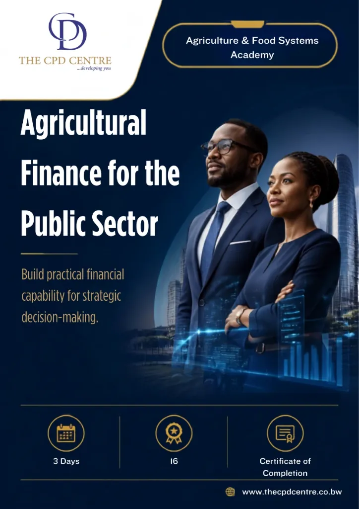 [AFS-AF-013] Agricultural Finance for the Public Sector