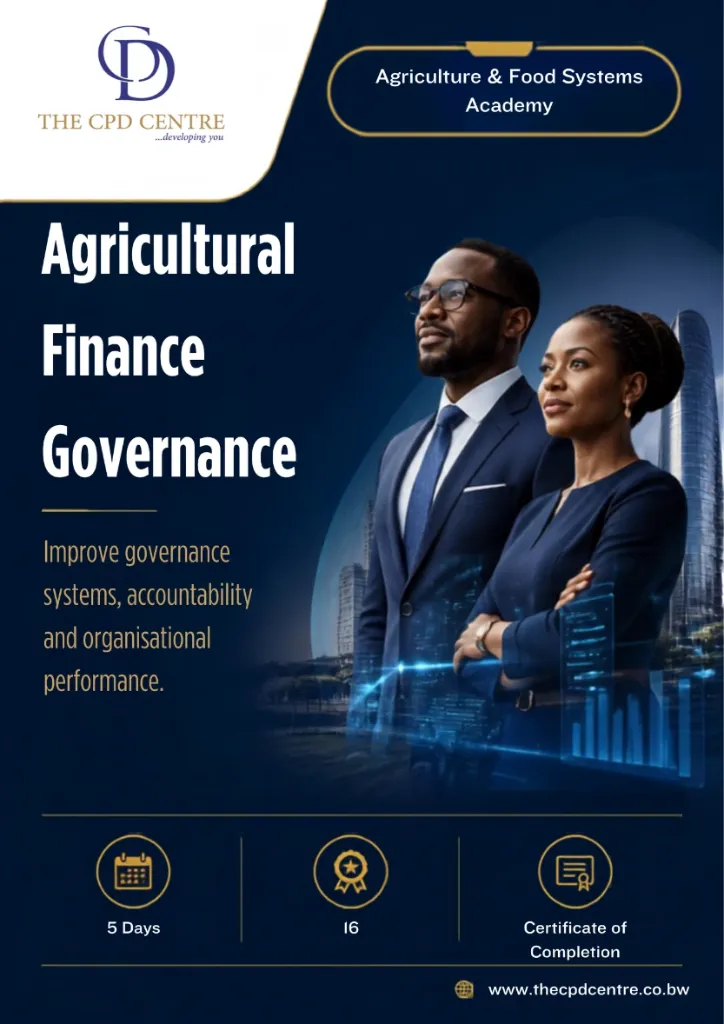 [AFS-AF-017] Agricultural Finance Governance
