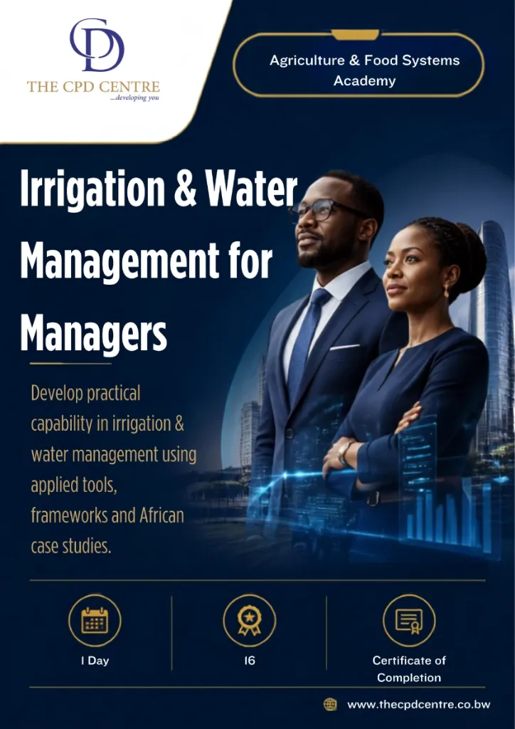[AFS-IWM-004] Irrigation & Water Management for Managers